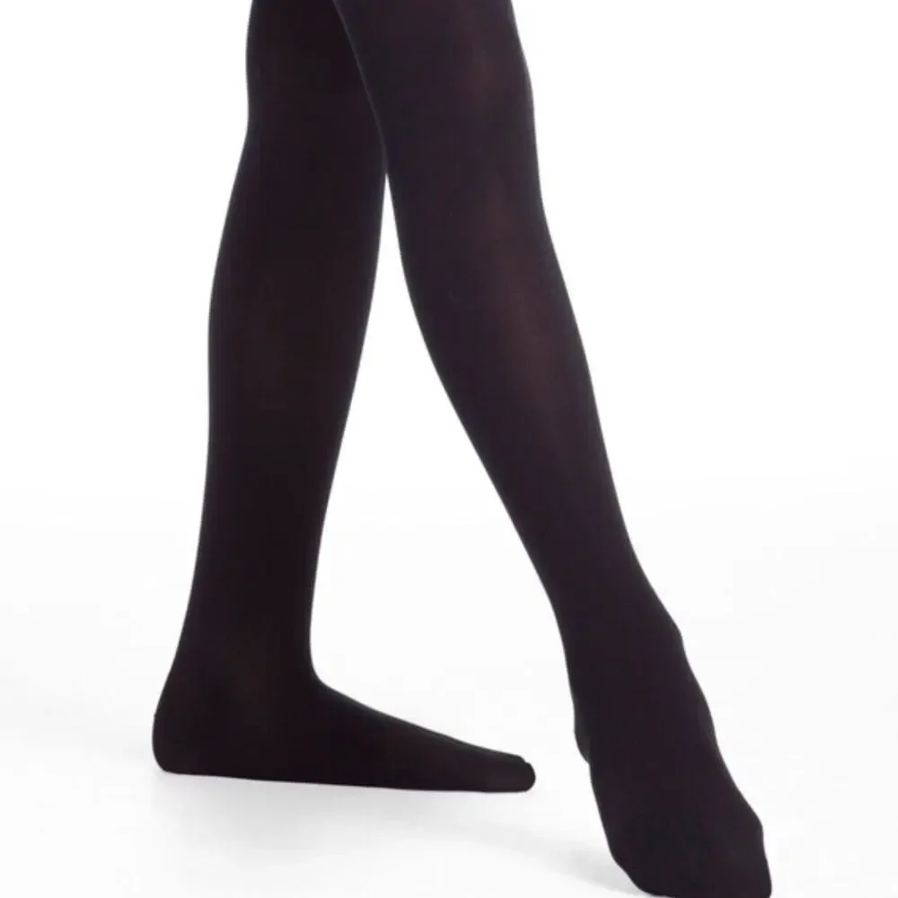Freestyle Danskin Girls’ Size 4-6x Black Footed Tights Dance Cheer Performance